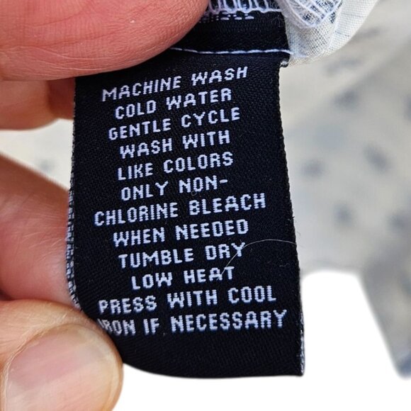 Ralph Lauren Polo Jeans Western Pearl Snap Shirt M Blue White Short Sleeve Y2K - Picture 7 of 11